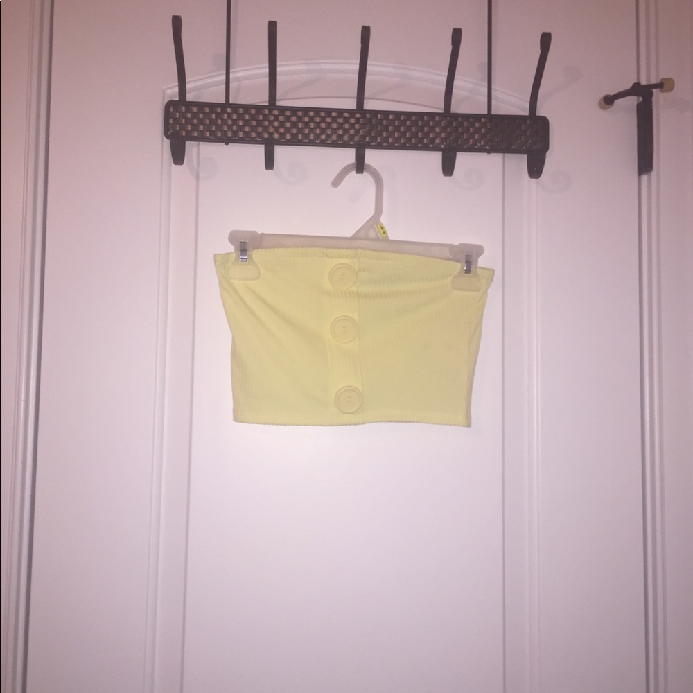 NWT Urban Outfitters yellow tube top!